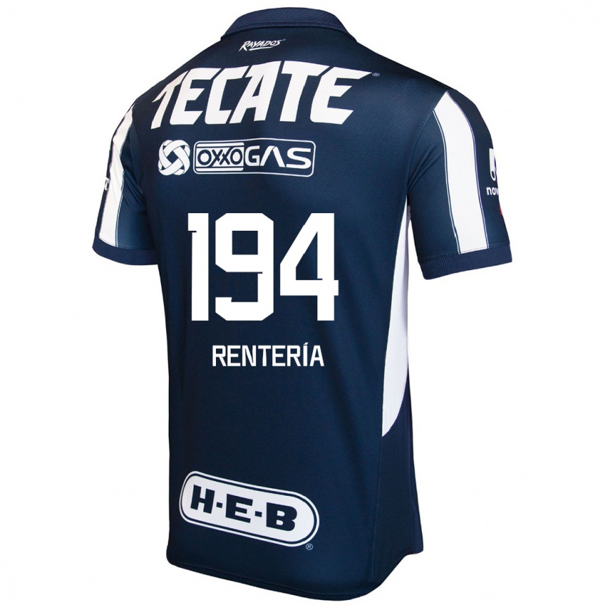 Niño Fútbol Camiseta Ricardo Rentería #194 Azul Rojo Blanco 1ª Equipación 2024/25 Perú