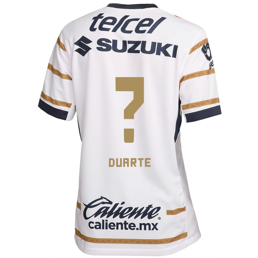 Niño Fútbol Camiseta Rubén Duarte #0 Obsidiana Blanca 1ª Equipación 2024/25 Perú