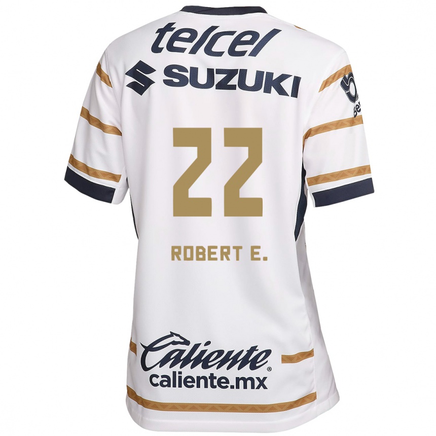 Niño Fútbol Camiseta Robert Ergas #22 Obsidiana Blanca 1ª Equipación 2024/25 Perú