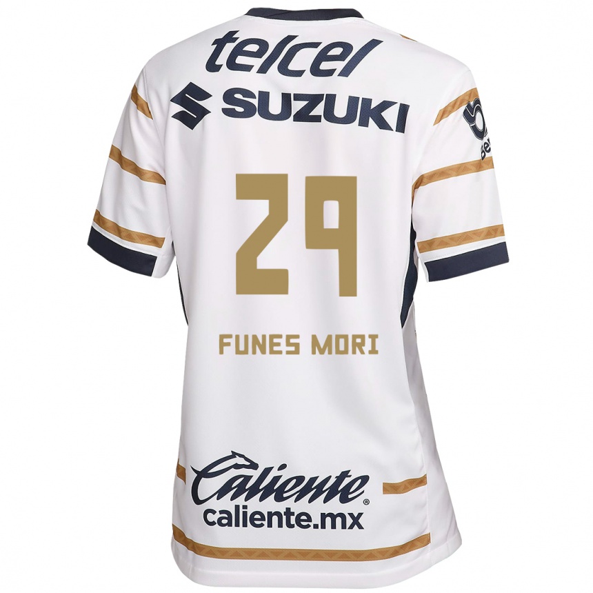 Niño Fútbol Camiseta Rogelio Funes Mori #29 Obsidiana Blanca 1ª Equipación 2024/25 Perú