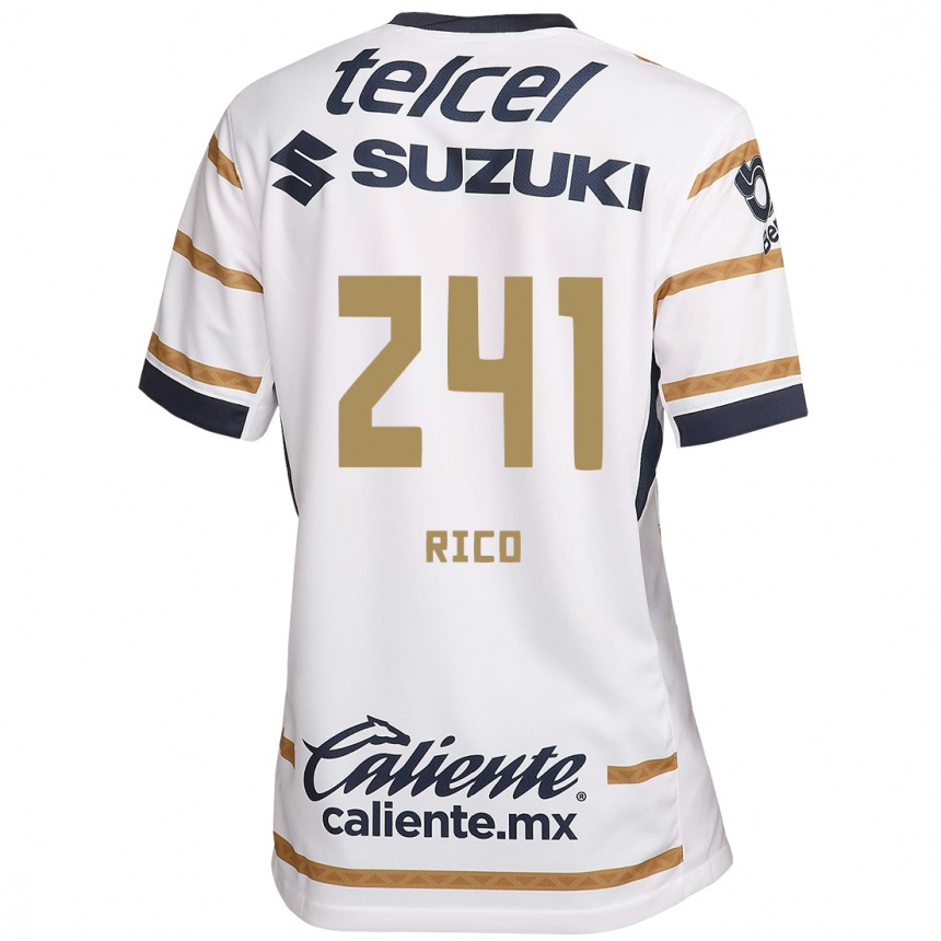 Niño Fútbol Camiseta Ángel Rico #241 Obsidiana Blanca 1ª Equipación 2024/25 Perú