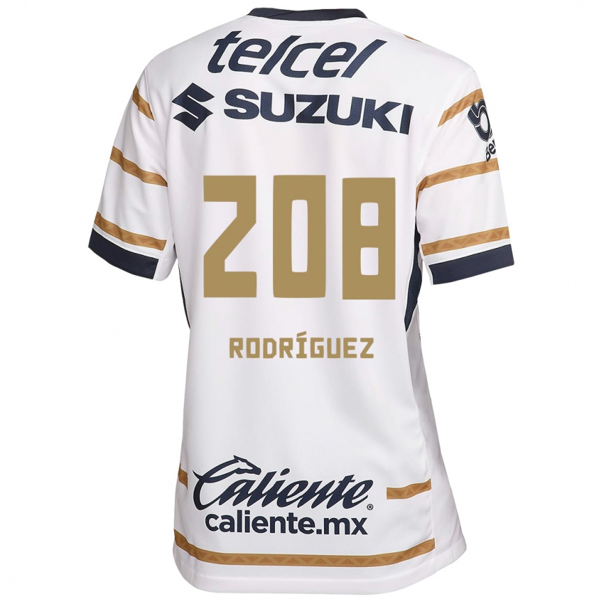 Niño Fútbol Camiseta Gael Rodríguez #208 Obsidiana Blanca 1ª Equipación 2024/25 Perú