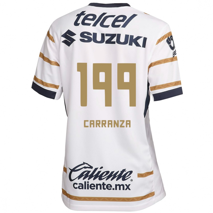 Niño Fútbol Camiseta Kléber Carranza #199 Obsidiana Blanca 1ª Equipación 2024/25 Perú