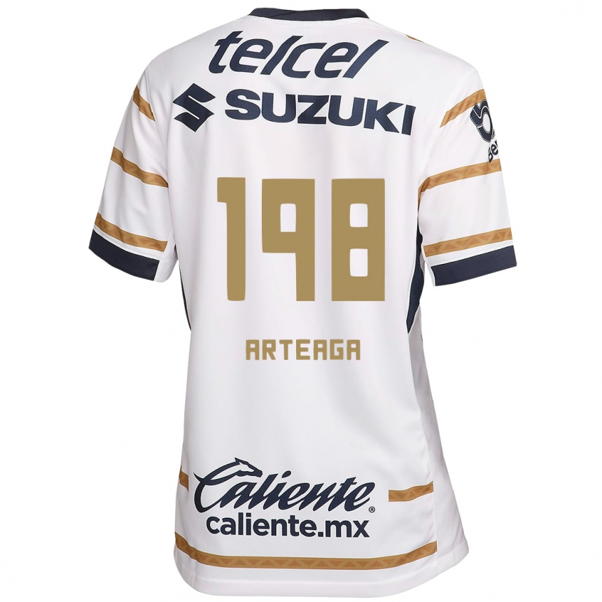 Niño Fútbol Camiseta Edwin Arteaga #198 Obsidiana Blanca 1ª Equipación 2024/25 Perú