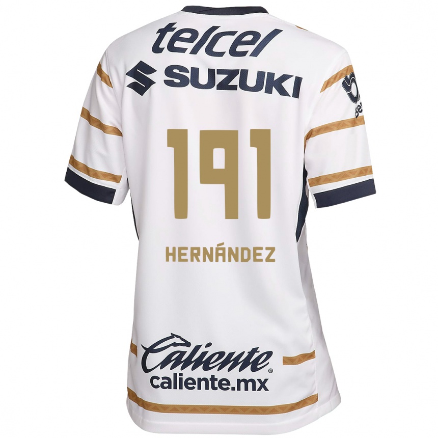 Niño Fútbol Camiseta Marco Hernández #191 Obsidiana Blanca 1ª Equipación 2024/25 Perú