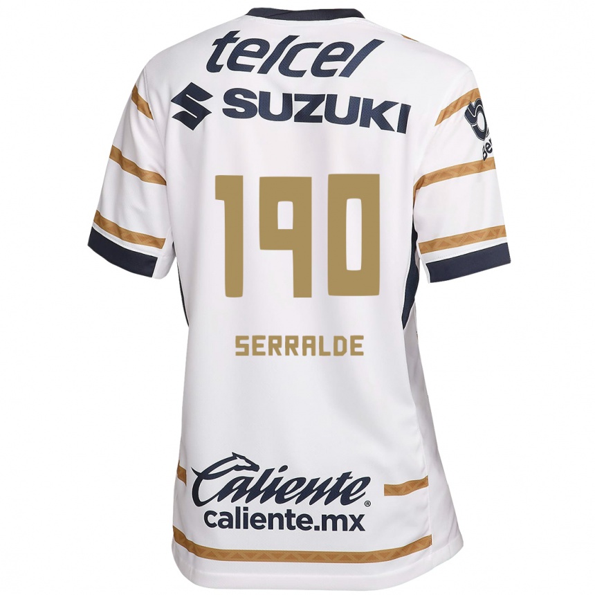 Niño Fútbol Camiseta Gerardo Serralde #190 Obsidiana Blanca 1ª Equipación 2024/25 Perú