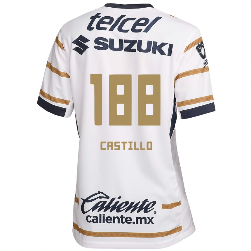 Niño Fútbol Camiseta Christian Castillo #188 Obsidiana Blanca 1ª Equipación 2024/25 Perú