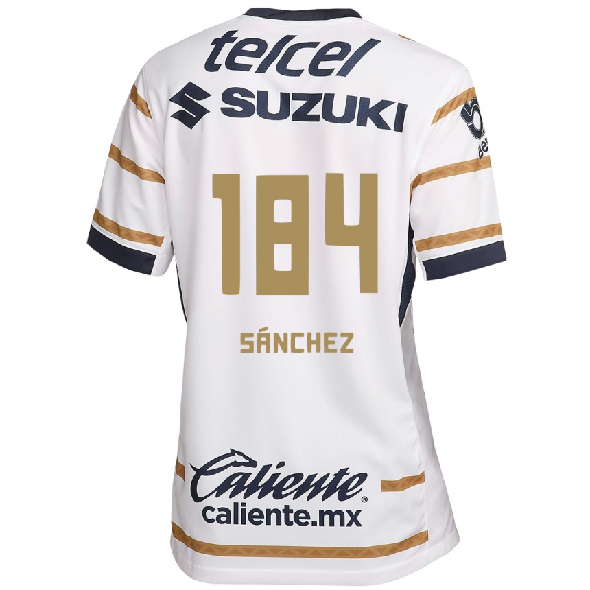 Niño Fútbol Camiseta Manuel Sánchez #184 Obsidiana Blanca 1ª Equipación 2024/25 Perú