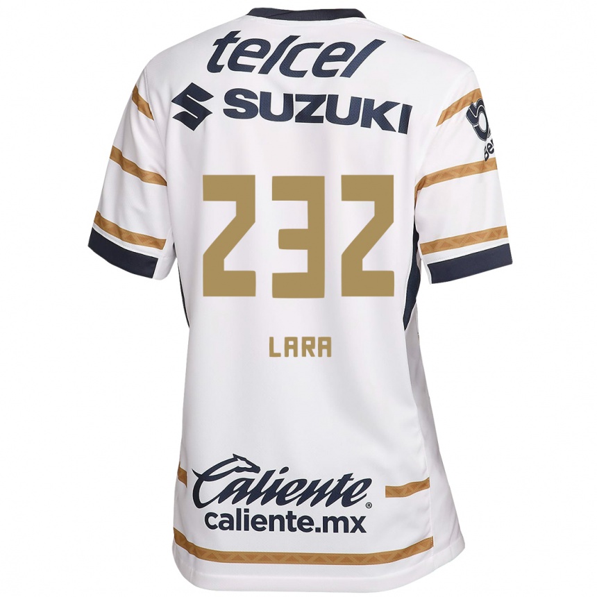 Niño Fútbol Camiseta Pablo Lara #232 Obsidiana Blanca 1ª Equipación 2024/25 Perú