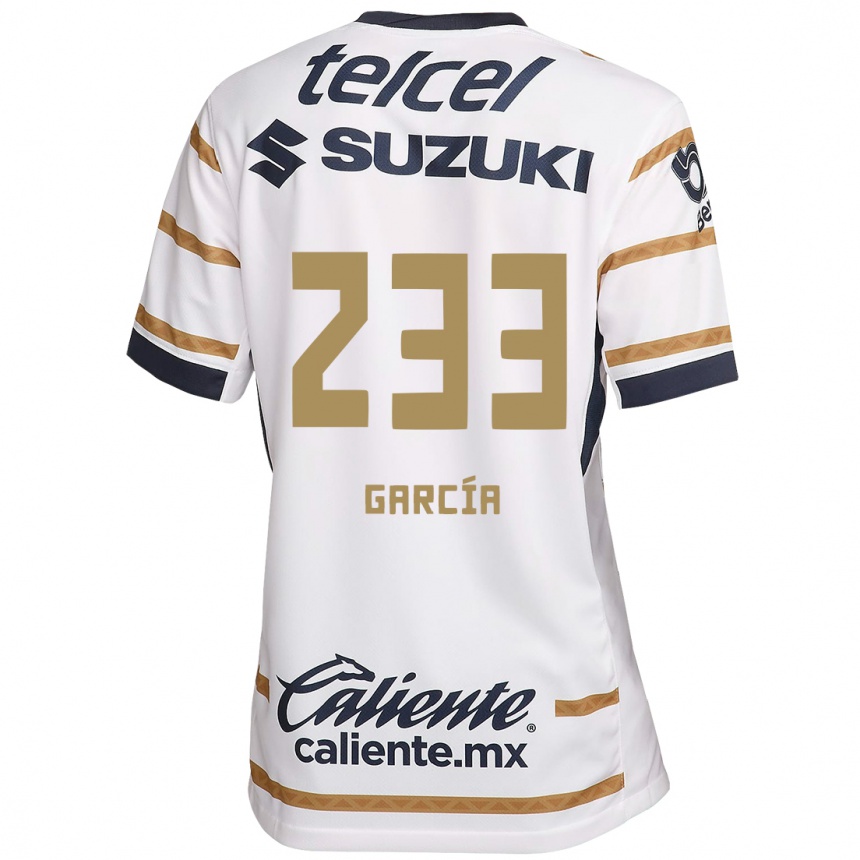 Niño Fútbol Camiseta Carlos García #233 Obsidiana Blanca 1ª Equipación 2024/25 Perú