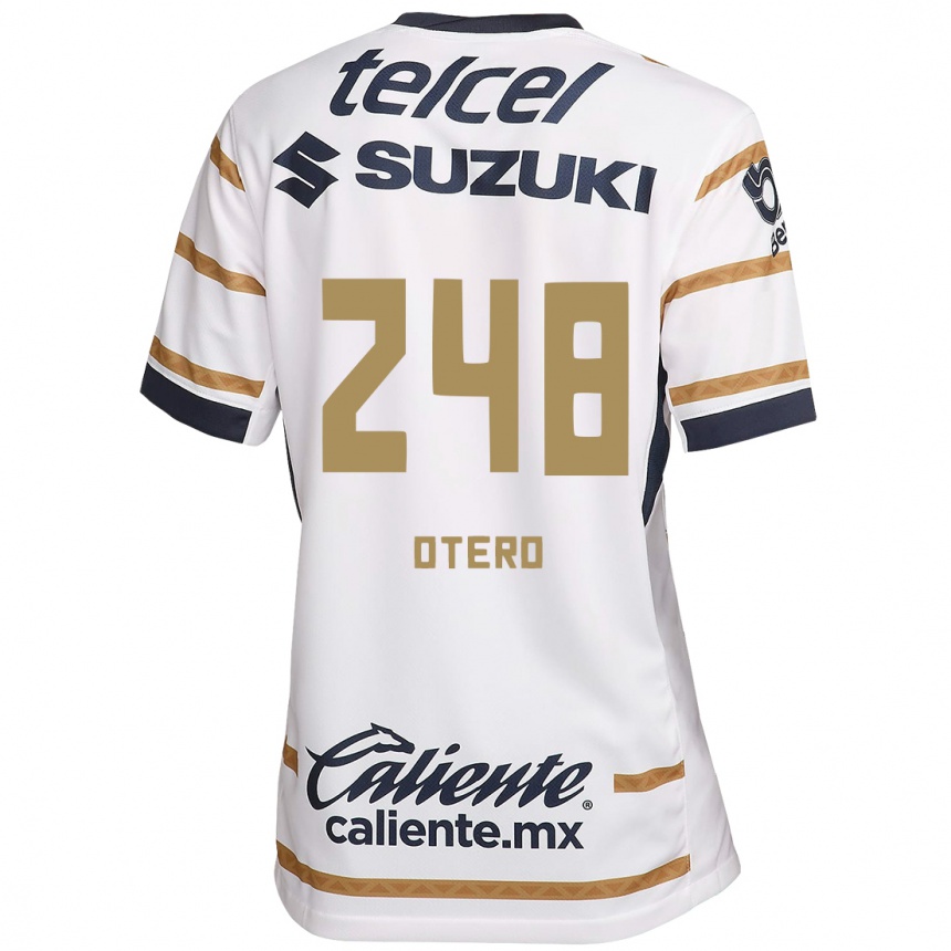 Niño Fútbol Camiseta Jonathan Otero #248 Obsidiana Blanca 1ª Equipación 2024/25 Perú