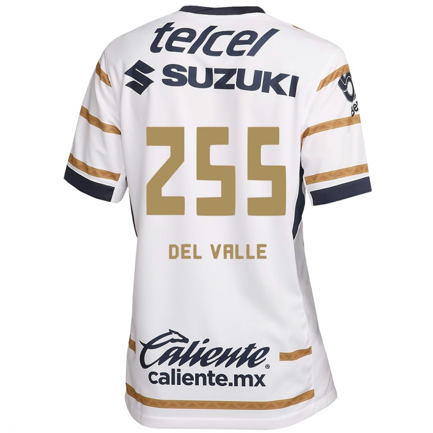 Niño Fútbol Camiseta Yonathan Del Valle #255 Obsidiana Blanca 1ª Equipación 2024/25 Perú