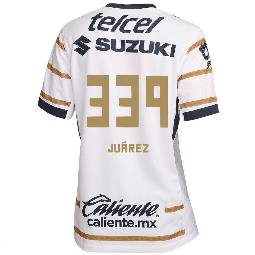 Niño Fútbol Camiseta Jonathan Juárez #339 Obsidiana Blanca 1ª Equipación 2024/25 Perú