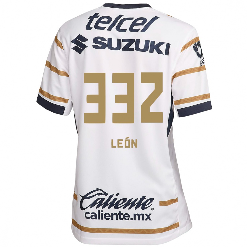 Niño Fútbol Camiseta Andryk León #332 Obsidiana Blanca 1ª Equipación 2024/25 Perú