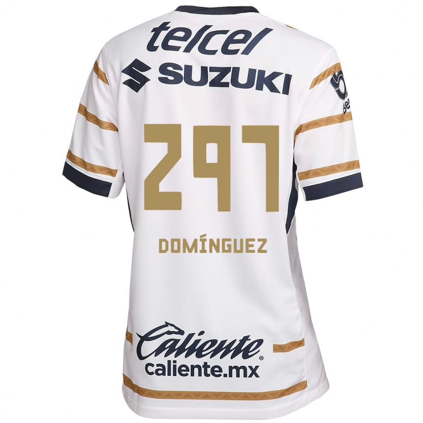 Niño Fútbol Camiseta Julio Domínguez #297 Obsidiana Blanca 1ª Equipación 2024/25 Perú