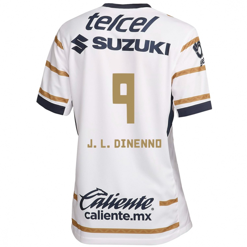 Niño Fútbol Camiseta Juan Dinenno #9 Obsidiana Blanca 1ª Equipación 2024/25 Perú