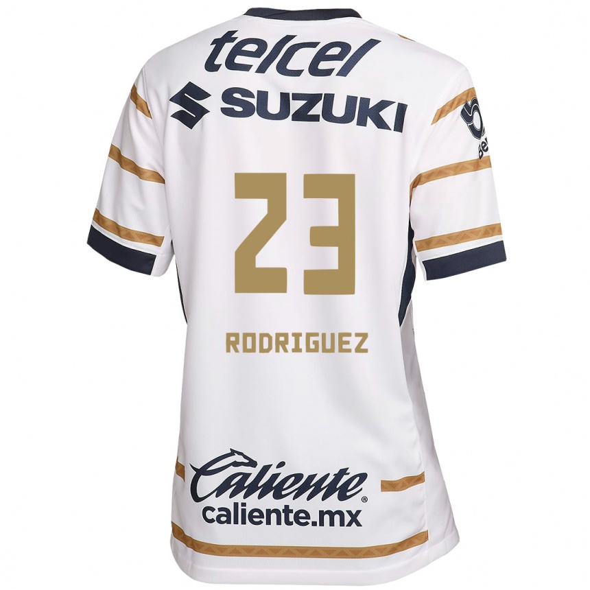 Niño Fútbol Camiseta Catherine Rodriguez #23 Obsidiana Blanca 1ª Equipación 2024/25 Perú