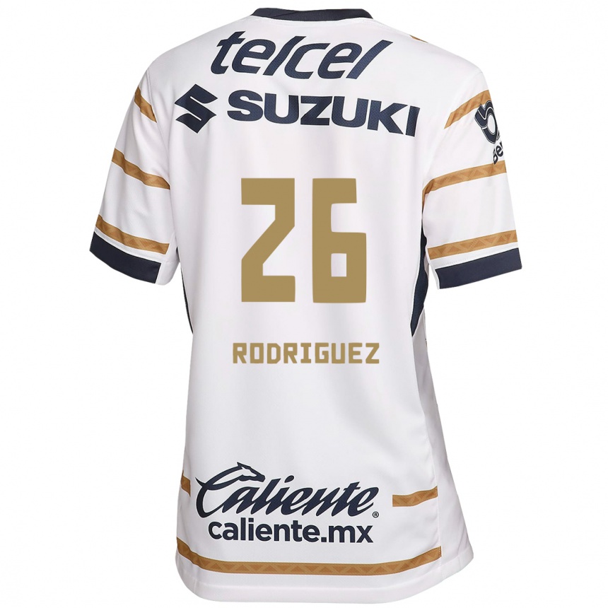 Niño Fútbol Camiseta Lucia Rodriguez #26 Obsidiana Blanca 1ª Equipación 2024/25 Perú