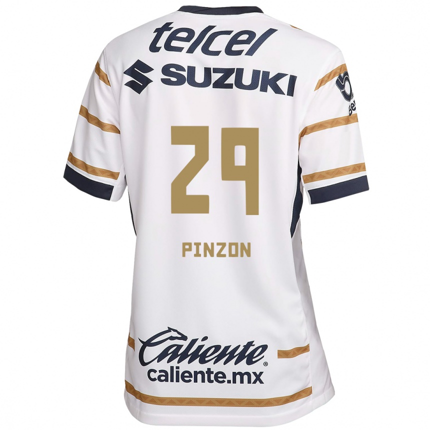 Niño Fútbol Camiseta Liceth Pinzon #29 Obsidiana Blanca 1ª Equipación 2024/25 Perú