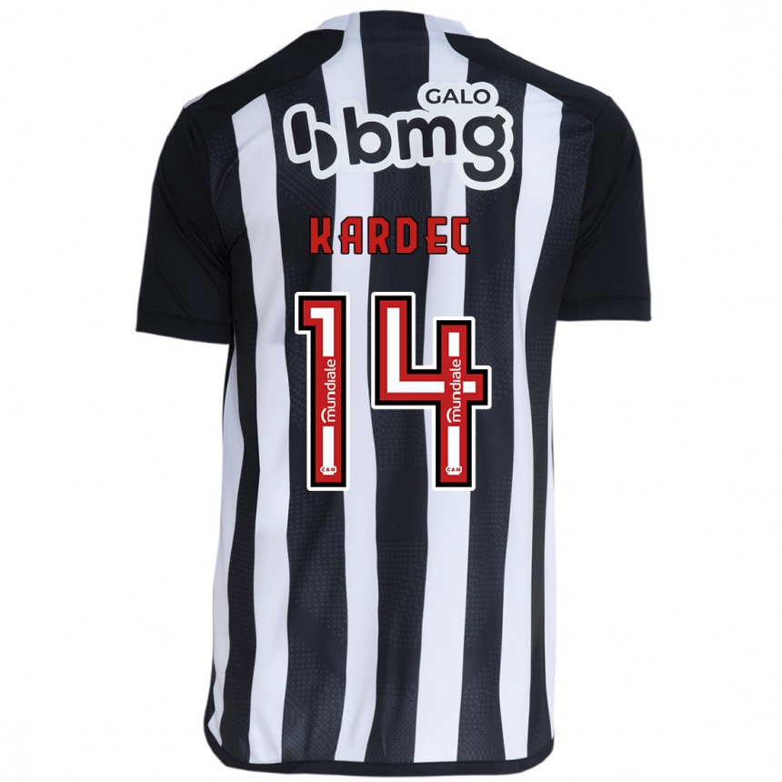 Niño Fútbol Camiseta Alan Kardec #14 Blanco Negro 1ª Equipación 2024/25 Perú