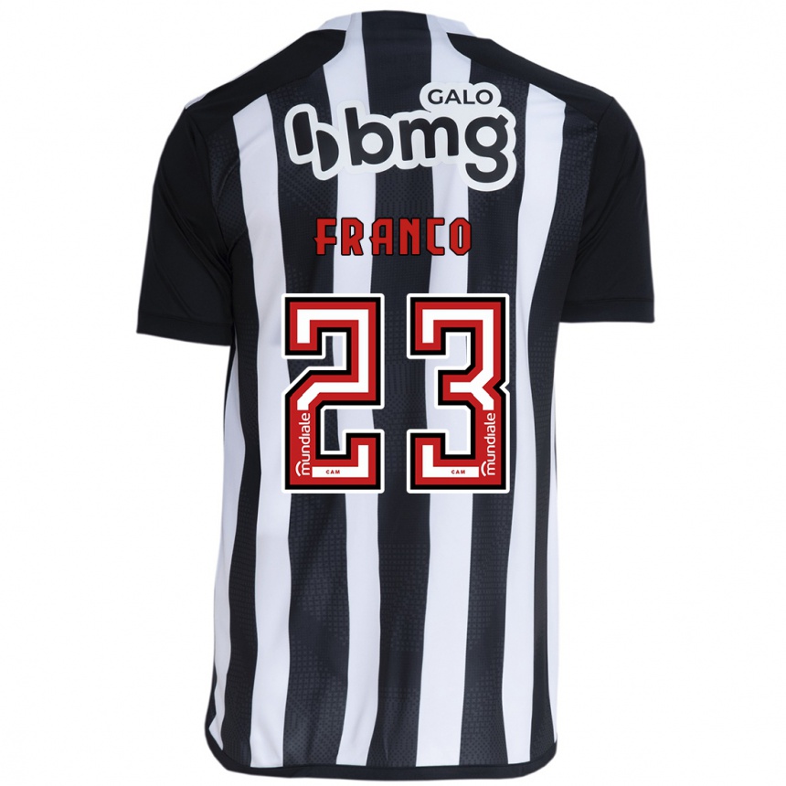 Niño Fútbol Camiseta Alan Franco #23 Blanco Negro 1ª Equipación 2024/25 Perú