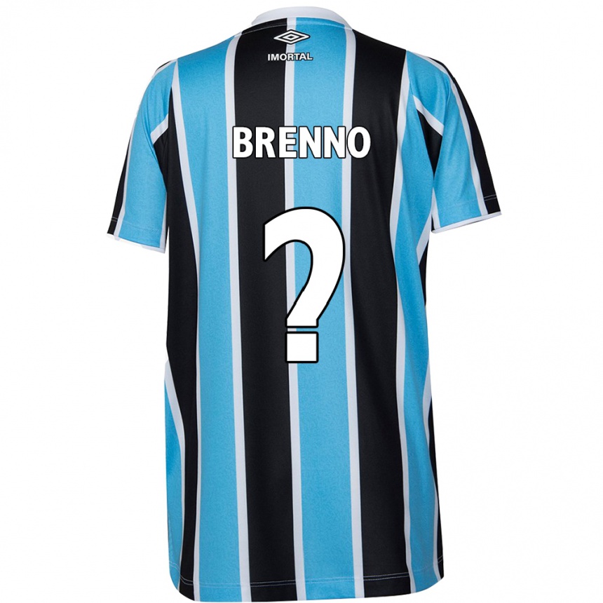 Niño Fútbol Camiseta Brenno #0 Azul Negro Blanco 1ª Equipación 2024/25 Perú