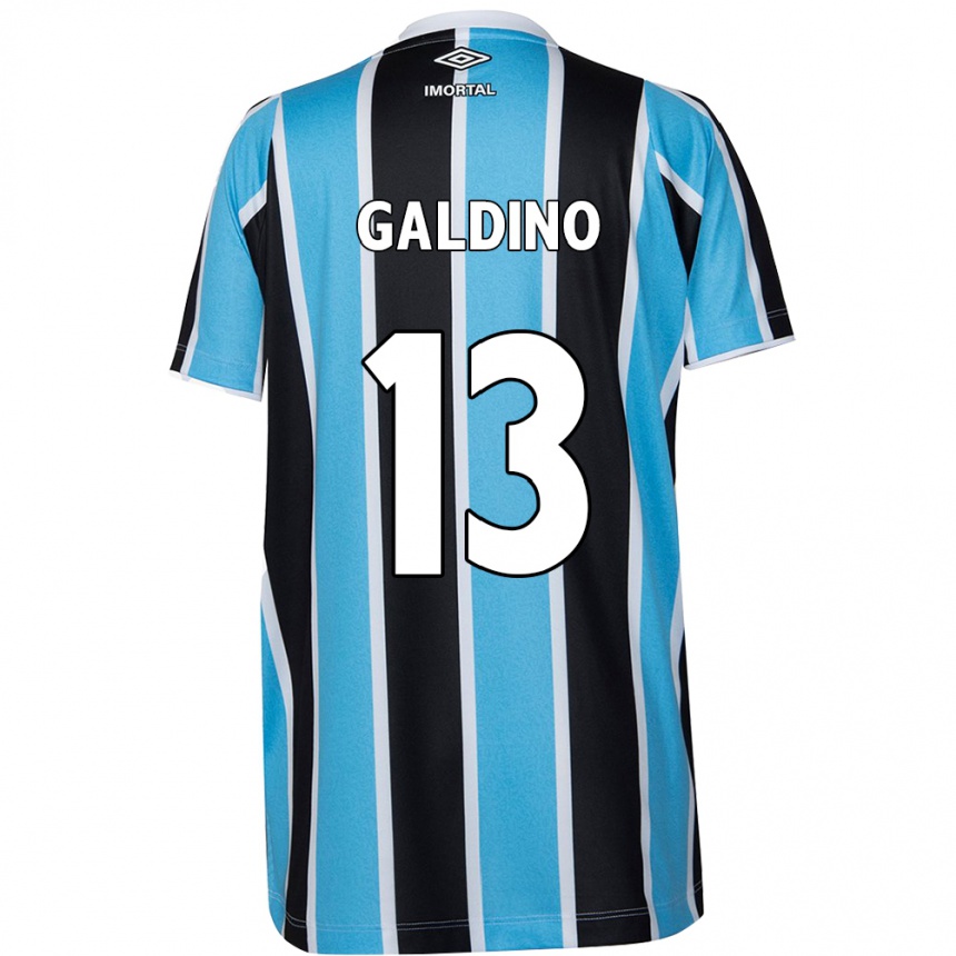 Niño Fútbol Camiseta Everton Galdino #13 Azul Negro Blanco 1ª Equipación 2024/25 Perú