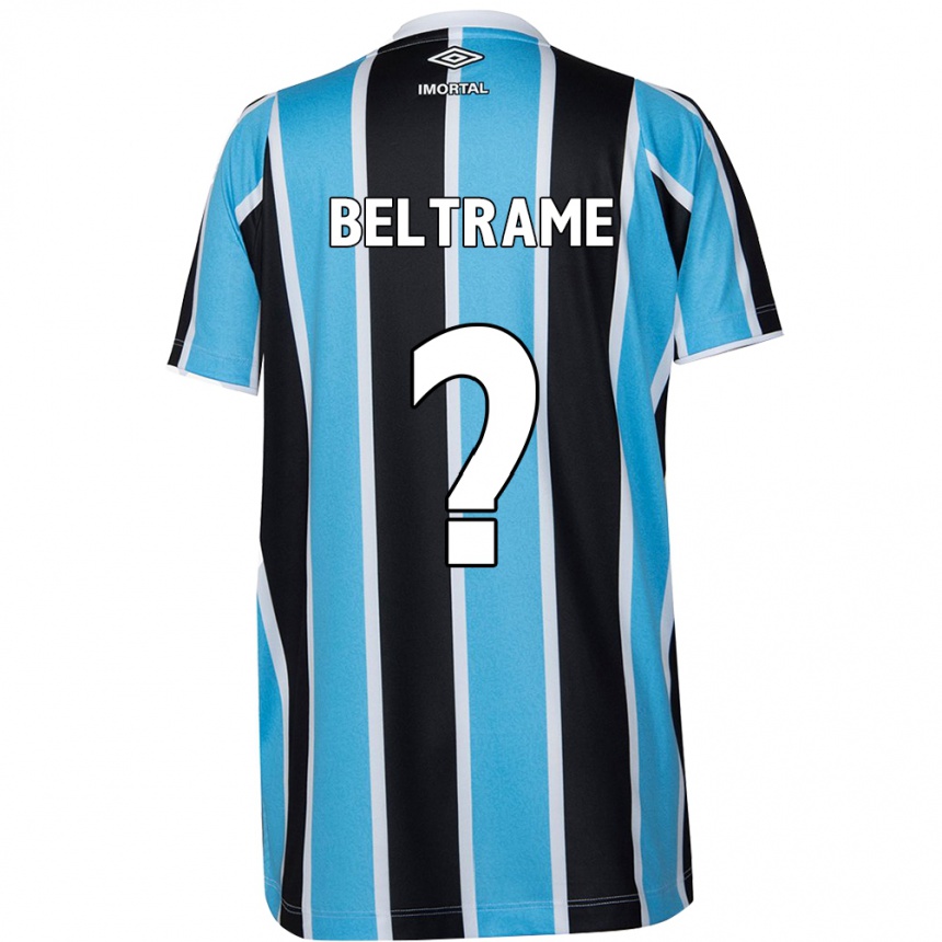 Niño Fútbol Camiseta Thiago Beltrame #0 Azul Negro Blanco 1ª Equipación 2024/25 Perú