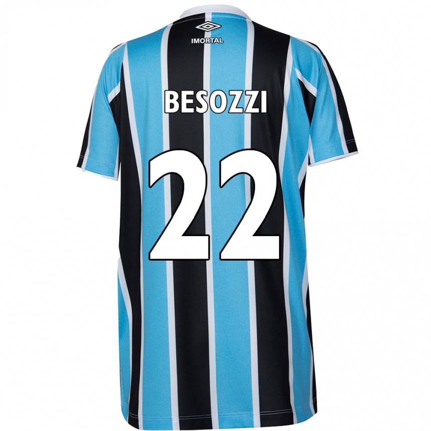 Niño Fútbol Camiseta Lucas Besozzi #22 Azul Negro Blanco 1ª Equipación 2024/25 Perú