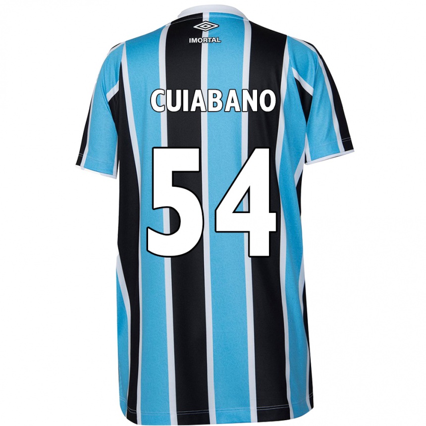 Niño Fútbol Camiseta Cuiabano #54 Azul Negro Blanco 1ª Equipación 2024/25 Perú