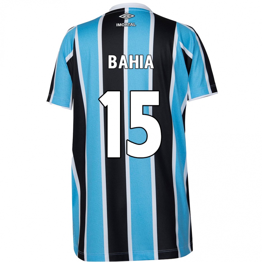 Niño Fútbol Camiseta Raíssa Bahia #15 Azul Negro Blanco 1ª Equipación 2024/25 Perú