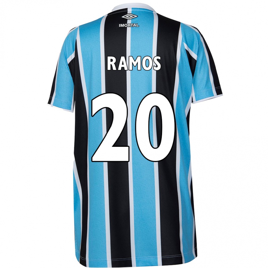 Niño Fútbol Camiseta Mónica Ramos #20 Azul Negro Blanco 1ª Equipación 2024/25 Perú