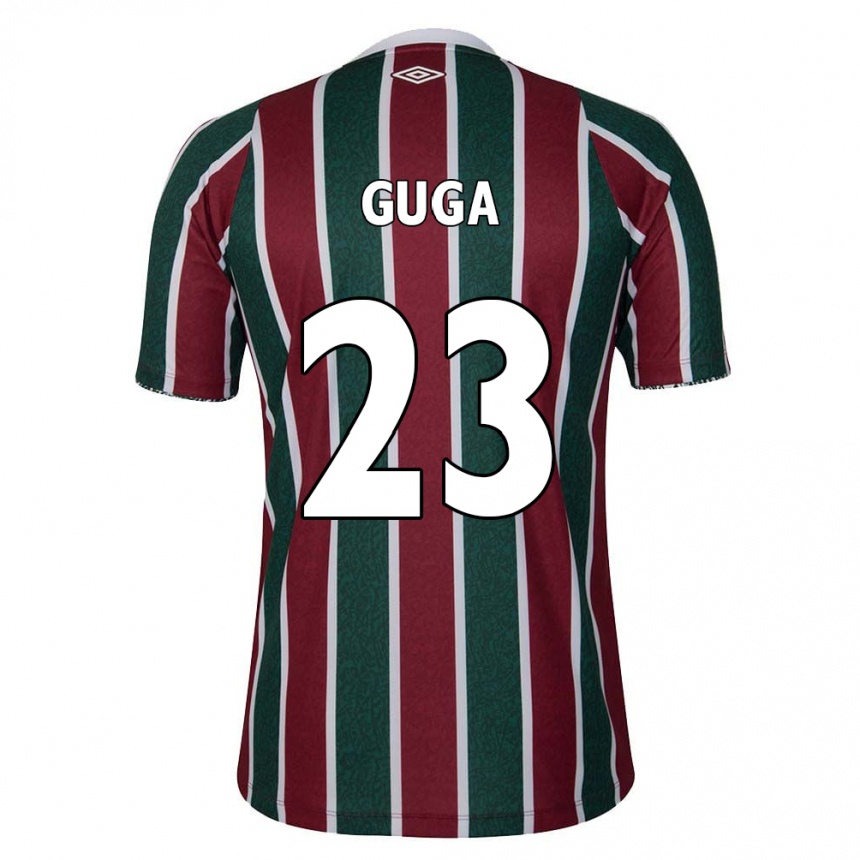 Niño Fútbol Camiseta Guga #23 Verde Granate Blanco 1ª Equipación 2024/25 Perú