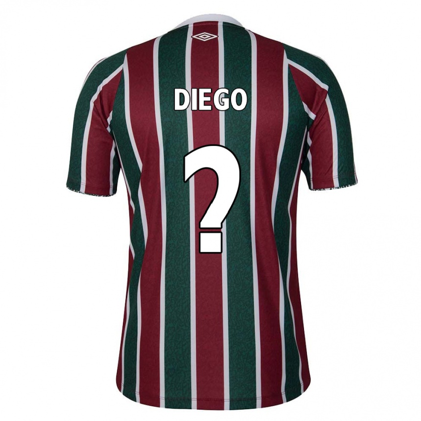 Niño Fútbol Camiseta Diego #0 Verde Granate Blanco 1ª Equipación 2024/25 Perú