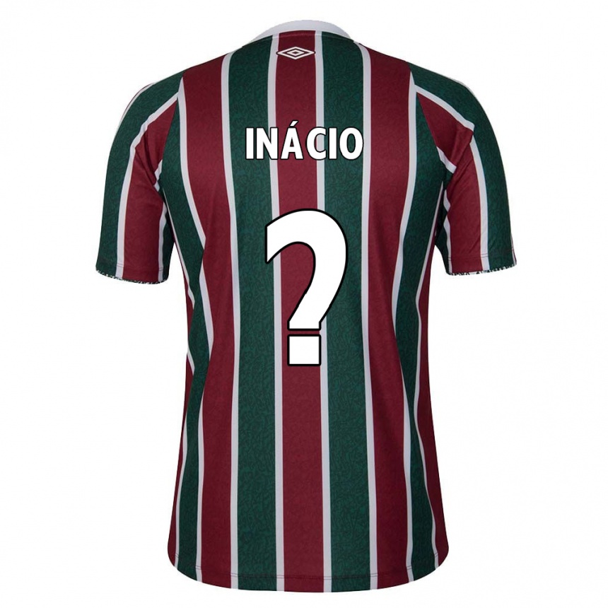 Niño Fútbol Camiseta João Inácio #0 Verde Granate Blanco 1ª Equipación 2024/25 Perú