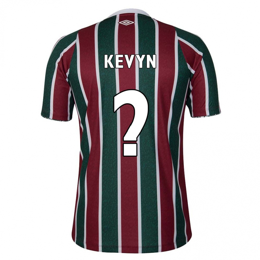 Niño Fútbol Camiseta Kevyn #0 Verde Granate Blanco 1ª Equipación 2024/25 Perú