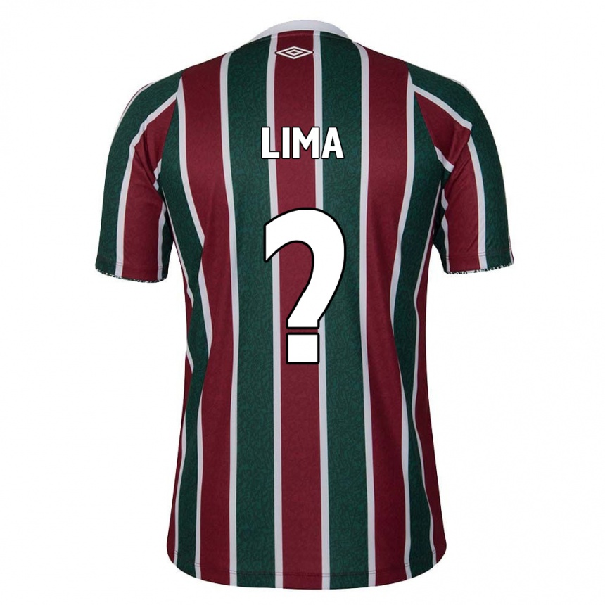 Niño Fútbol Camiseta Daniel Lima #0 Verde Granate Blanco 1ª Equipación 2024/25 Perú