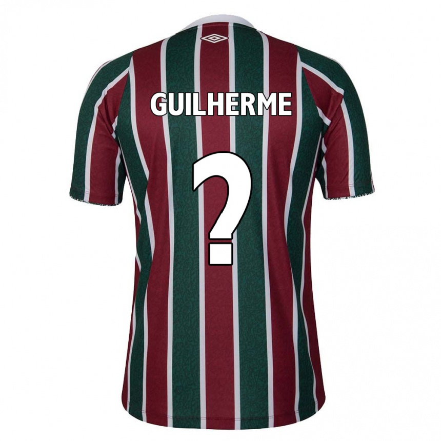 Niño Fútbol Camiseta Luiz Guilherme #0 Verde Granate Blanco 1ª Equipación 2024/25 Perú