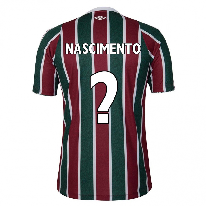 Niño Fútbol Camiseta Hiago Nascimento #0 Verde Granate Blanco 1ª Equipación 2024/25 Perú