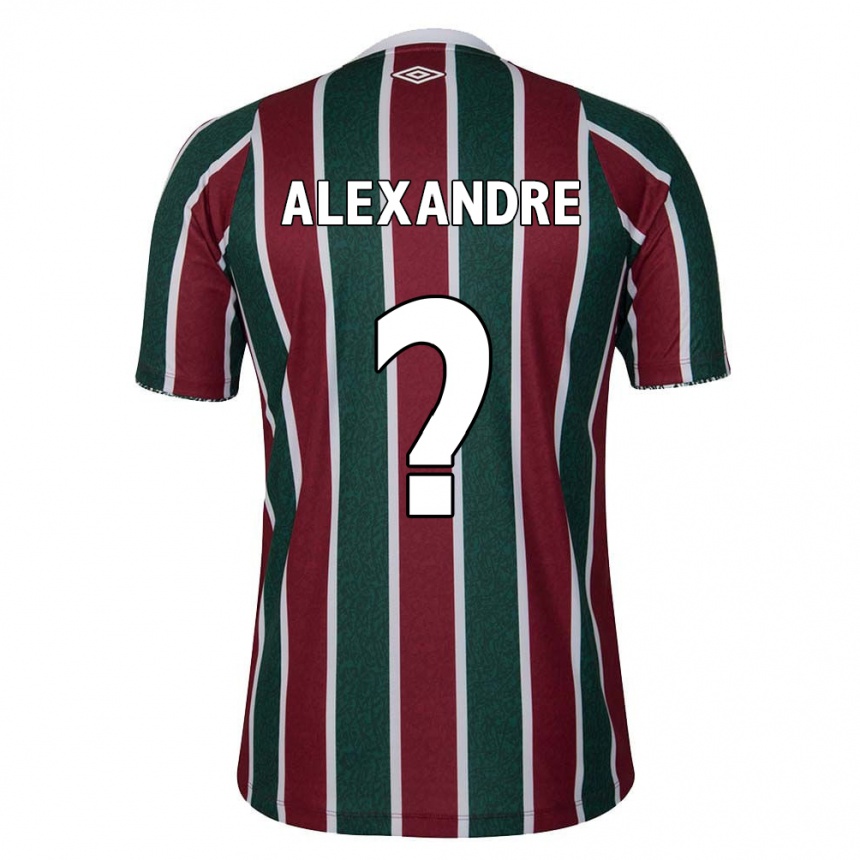 Niño Fútbol Camiseta Alexandre #0 Verde Granate Blanco 1ª Equipación 2024/25 Perú