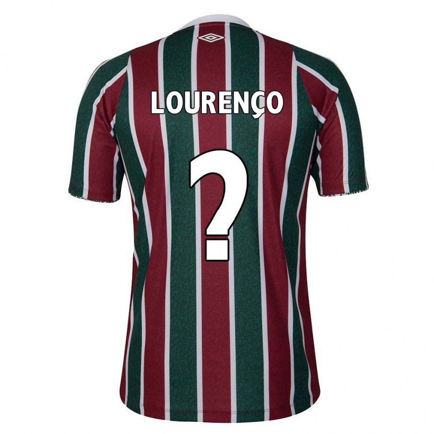 Niño Fútbol Camiseta João Lourenço #0 Verde Granate Blanco 1ª Equipación 2024/25 Perú