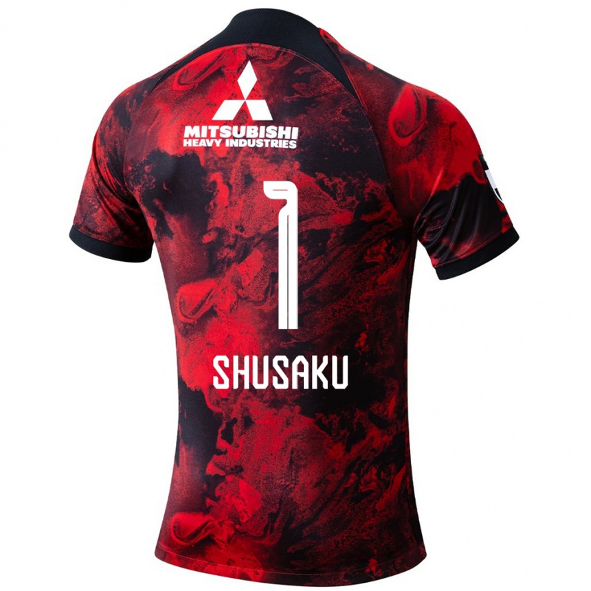 Niño Fútbol Camiseta Shusaku Nishikawa #1 Negro Rojo 1ª Equipación 2024/25 Perú