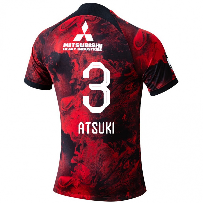 Niño Fútbol Camiseta Atsuki Ito #3 Negro Rojo 1ª Equipación 2024/25 Perú