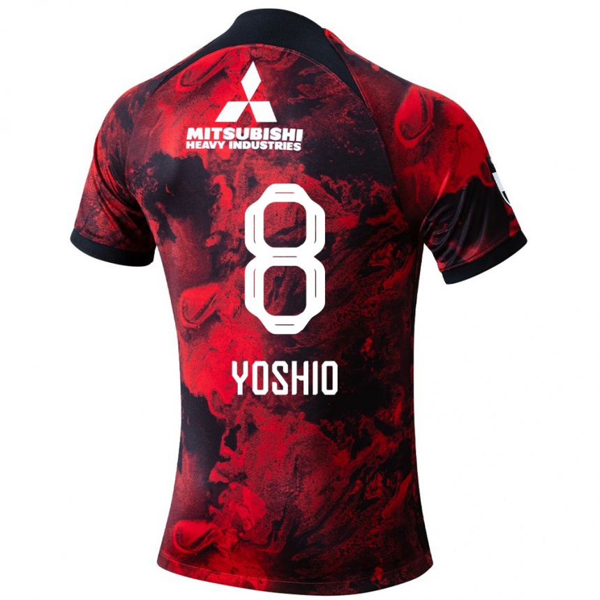 Niño Fútbol Camiseta Yoshio Koizumi #8 Negro Rojo 1ª Equipación 2024/25 Perú