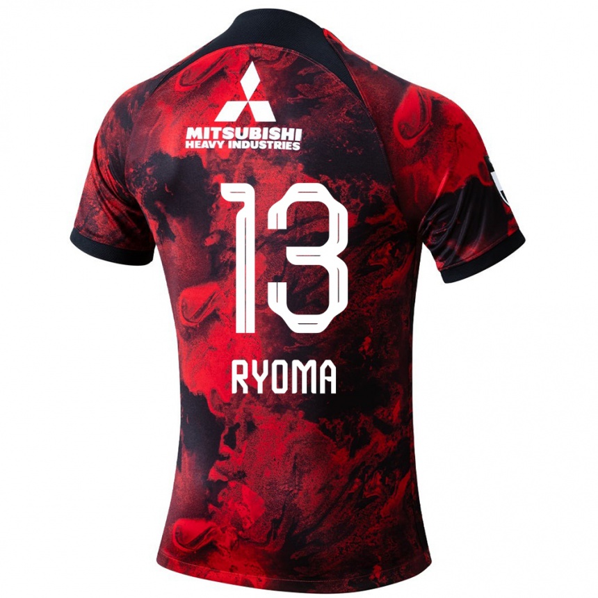 Niño Fútbol Camiseta Ryoma Watanabe #13 Negro Rojo 1ª Equipación 2024/25 Perú