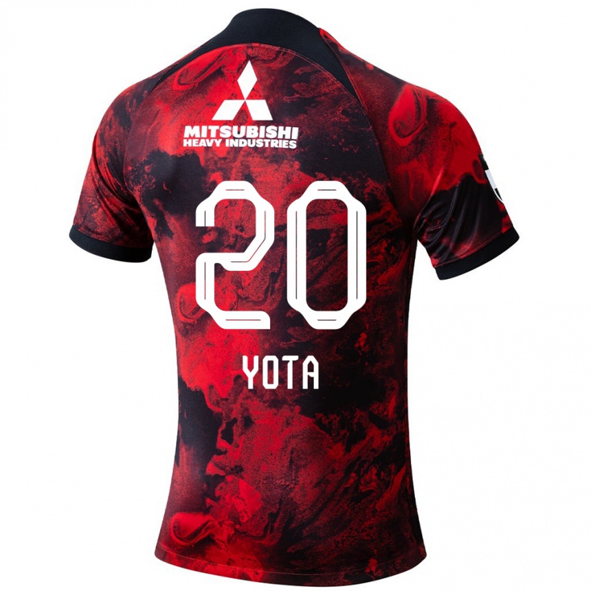 Niño Fútbol Camiseta Yota Sato #20 Negro Rojo 1ª Equipación 2024/25 Perú