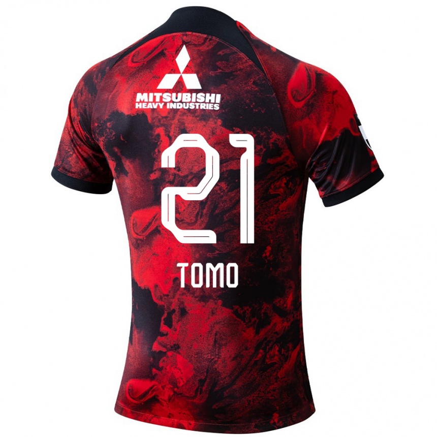 Niño Fútbol Camiseta Tomoaki Okubo #21 Negro Rojo 1ª Equipación 2024/25 Perú