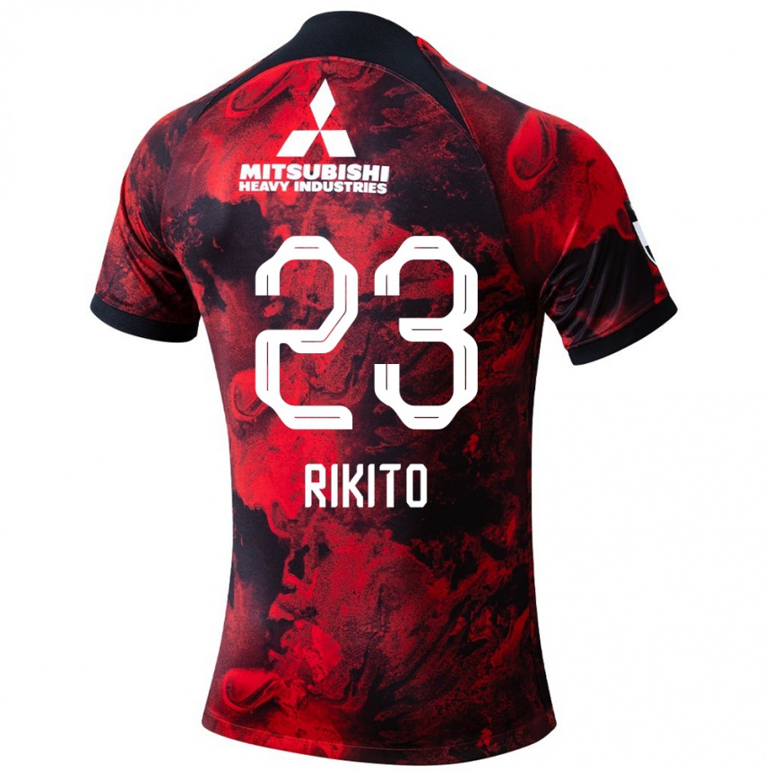 Niño Fútbol Camiseta Rikito Inoue #23 Negro Rojo 1ª Equipación 2024/25 Perú