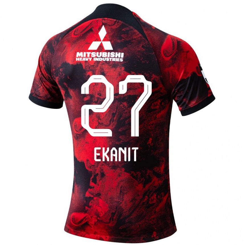 Niño Fútbol Camiseta Ekanit Panya #27 Negro Rojo 1ª Equipación 2024/25 Perú