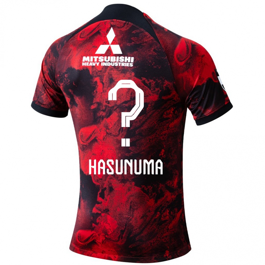 Niño Fútbol Camiseta Shunsuke Hasunuma #0 Negro Rojo 1ª Equipación 2024/25 Perú